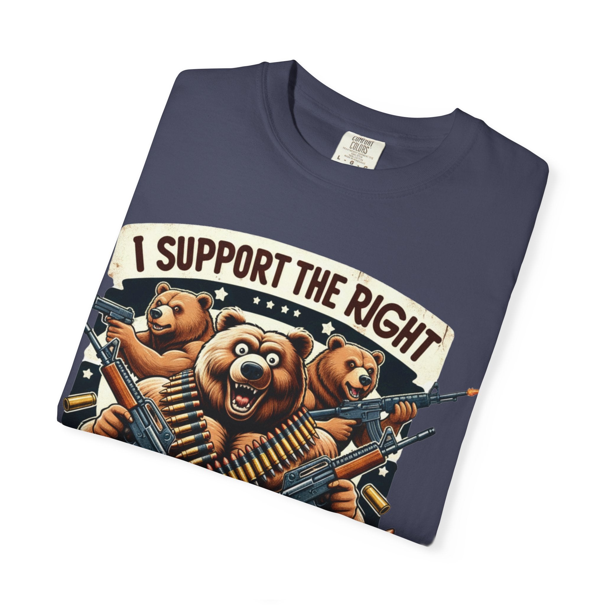 "The Right to Arm Bears (Tactical Trio)" Unisex Garment-Dyed T-shirt