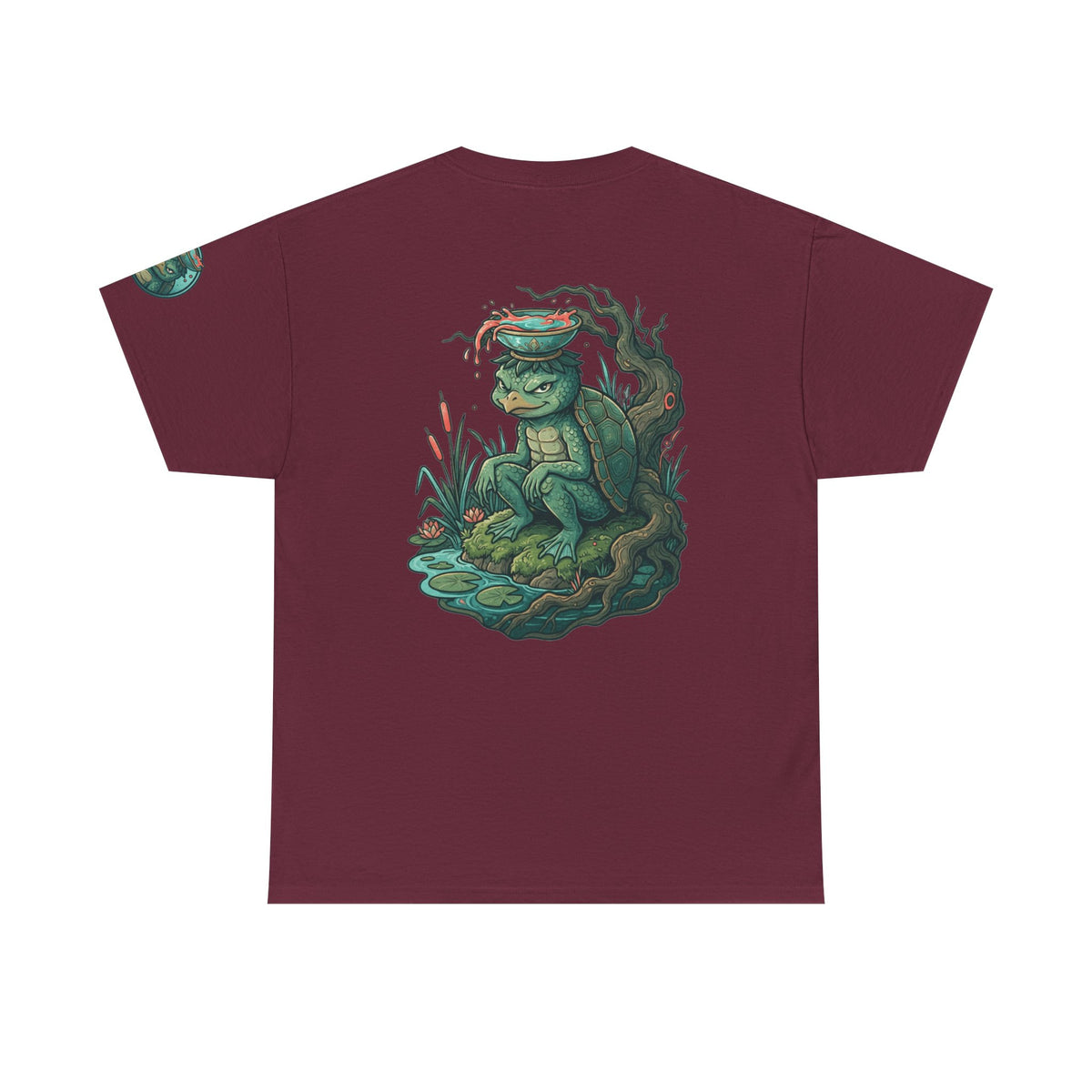 Color: Maroon | Kappa (Japanese Folklore) Premium Graphic Tee