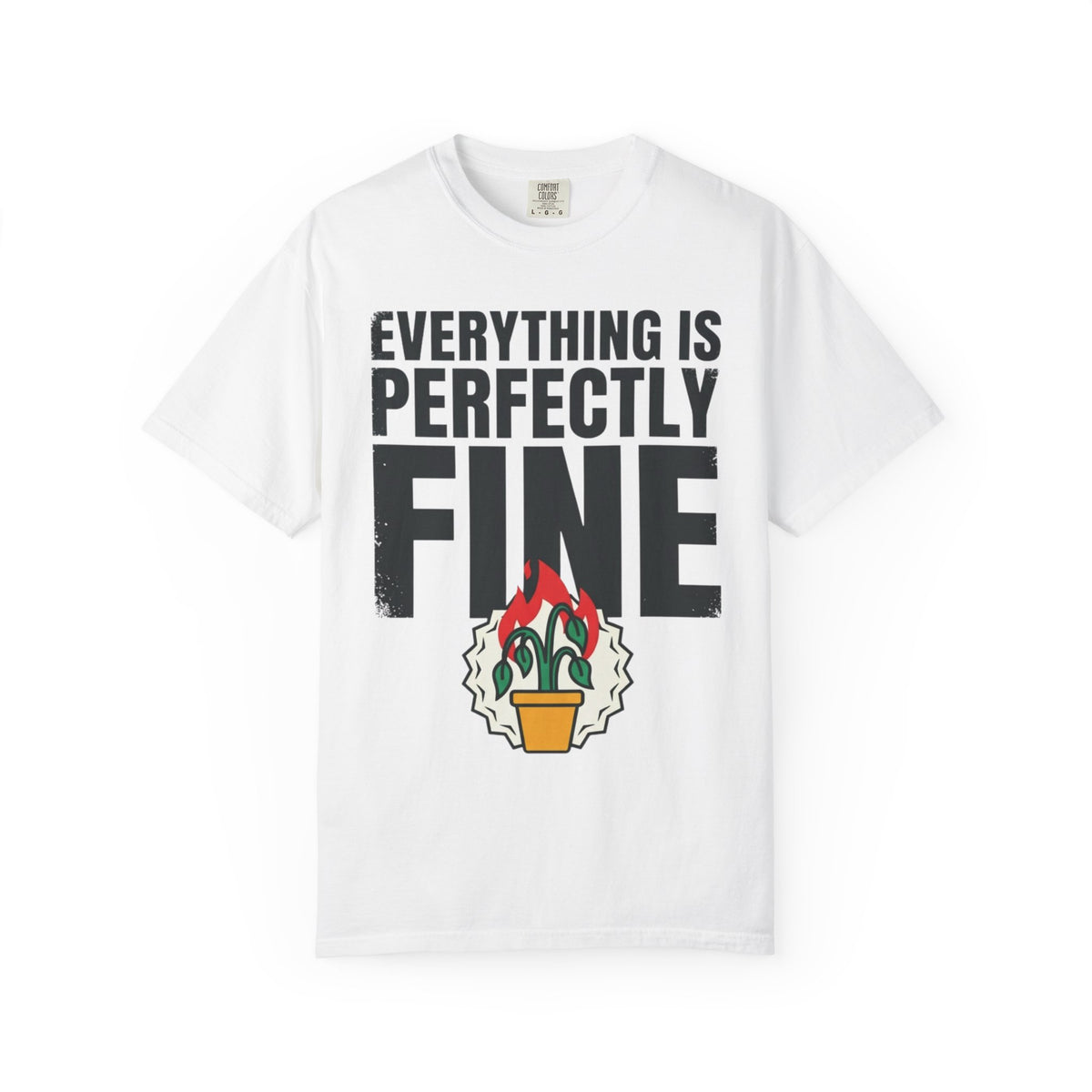 Color: White | Perfectly Fine Unisex Garment-Dyed Tee
