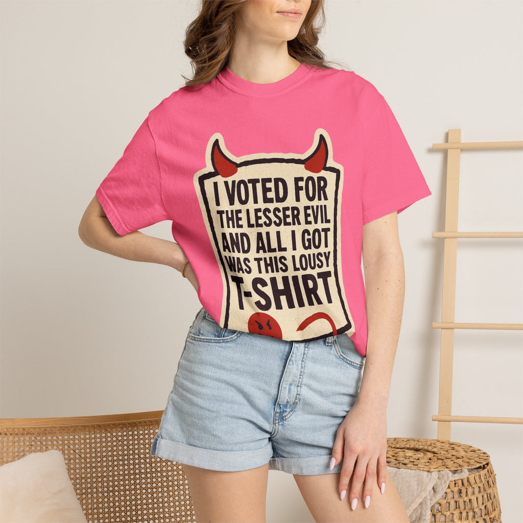 "Lesser Evil" Unisex Garment-Dyed T-shirt