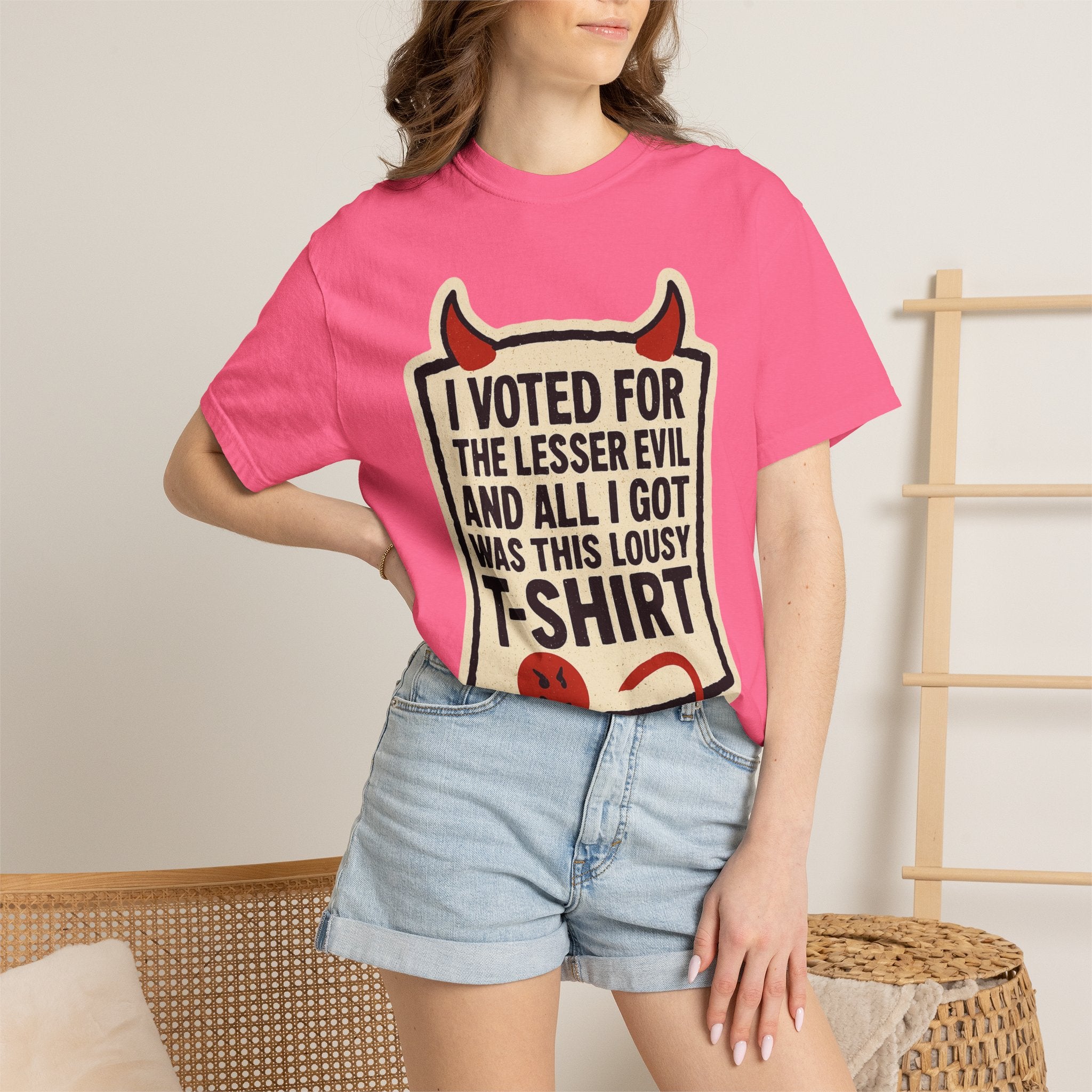 "Lesser Evil" Unisex Garment-Dyed T-shirt