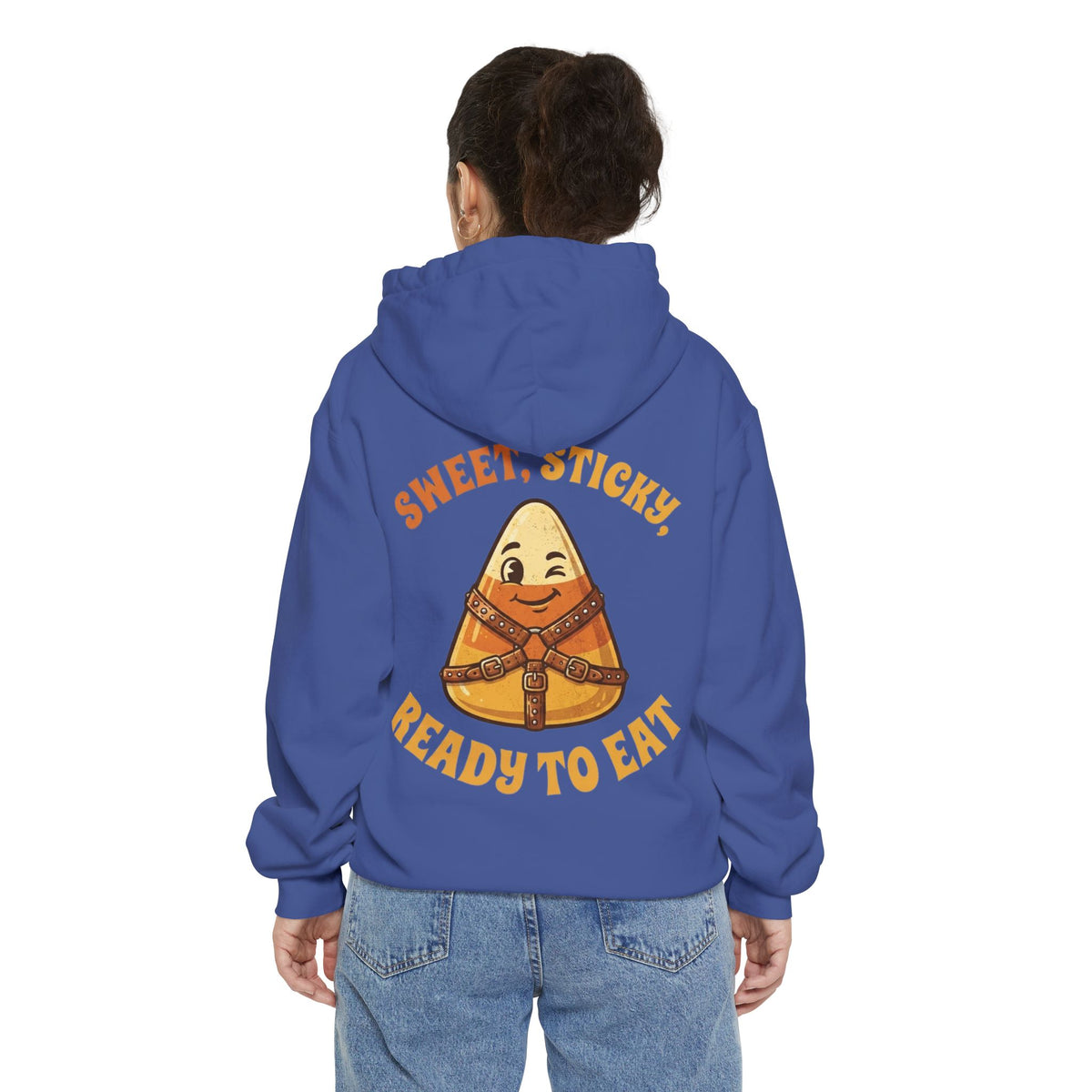 Color: Flo Blue | Sweet Sticky Ready to Eat Garment-Dyed Hoodie