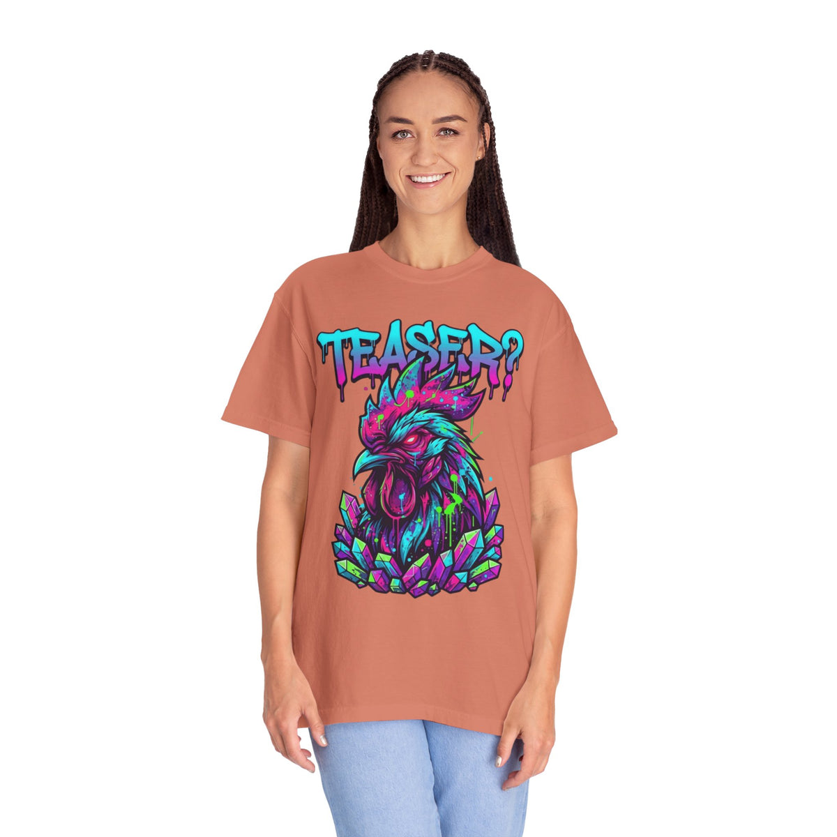 Color: Terracotta | Cock Teaser Unisex Garment-Dyed Tee