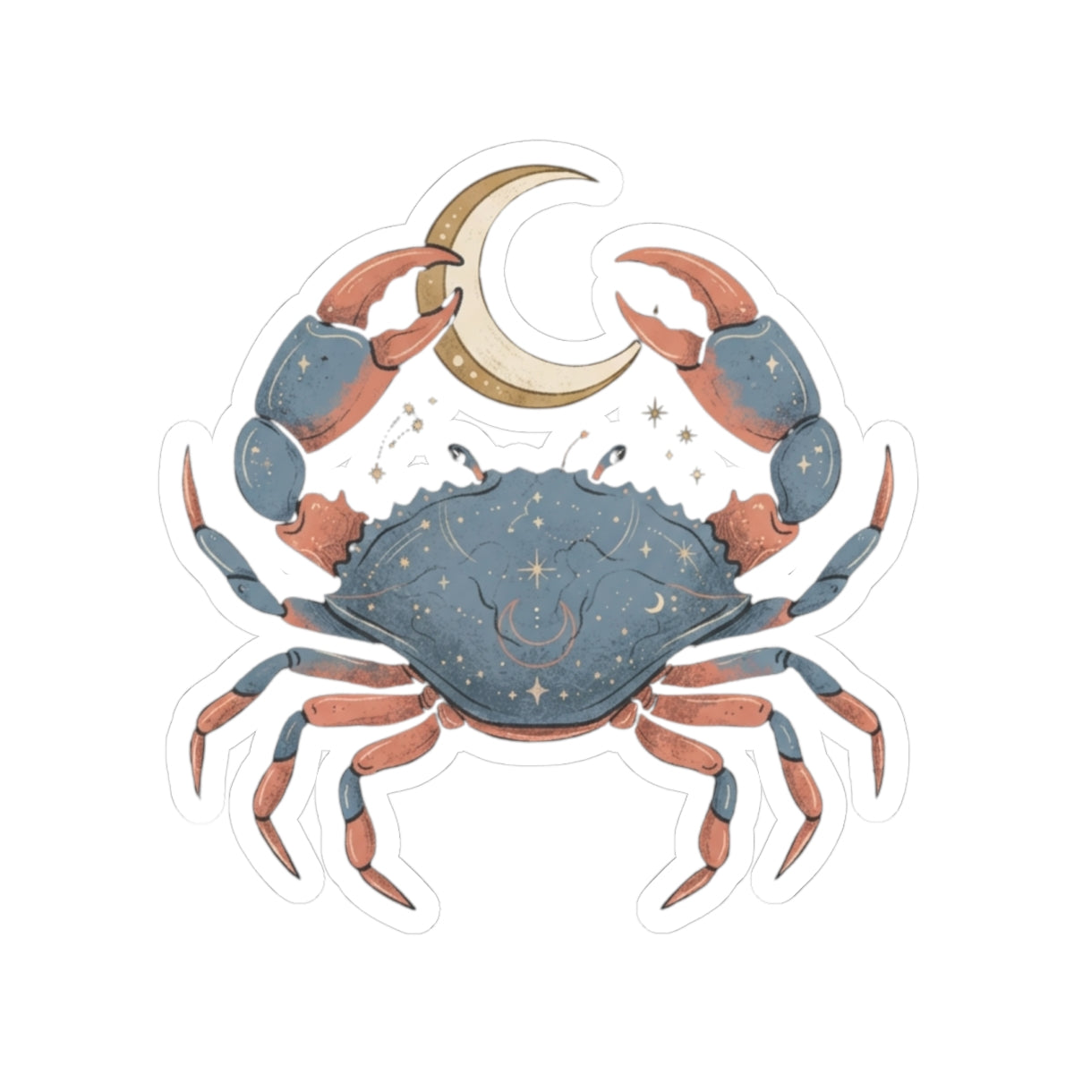 "Cancer The Moon Child Crab" Sticker — Main