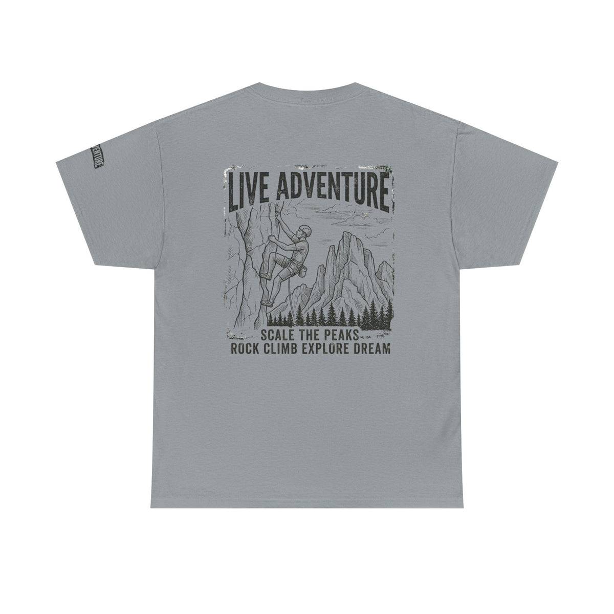 Color: Gravel | Live Adventure - Climb Premium Graphic Tee