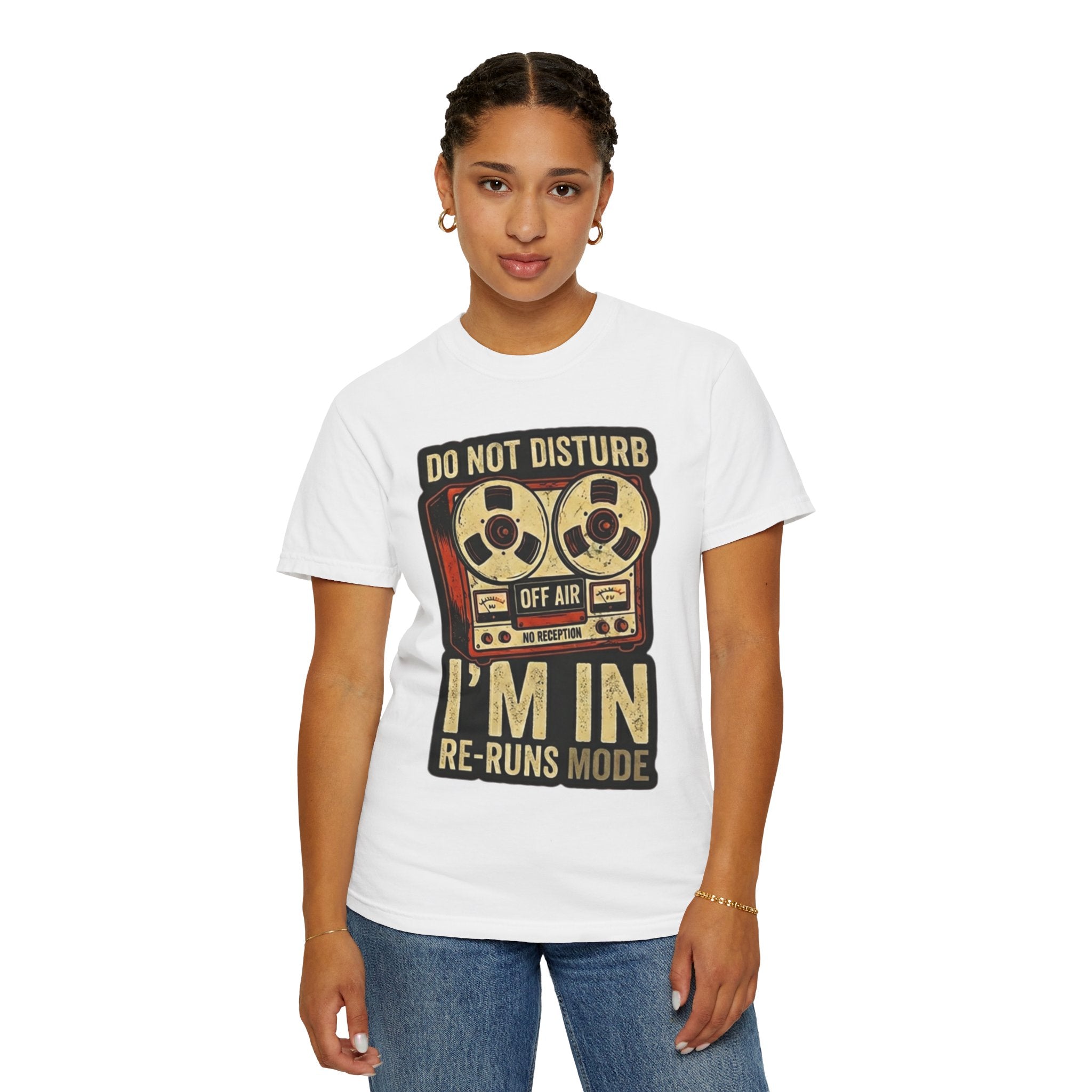 "Reruns Mode" Unisex Garment-Dyed Tee
