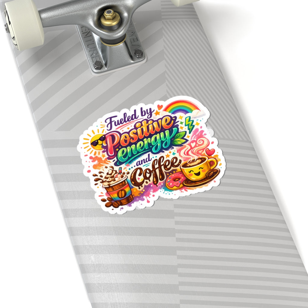 Fueled by Coffee (And Spite) | Kiss-Cut Sticker — AttitudeShirts