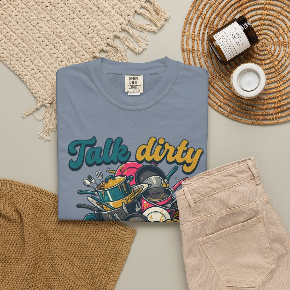 "Talk Dirty to Me" Unisex Garment-Dyed Tee