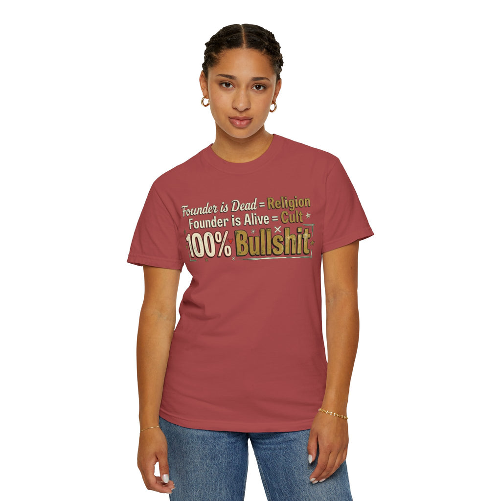 "Religion 100% Bullshit" Unisex Garment-Dyed Tee
