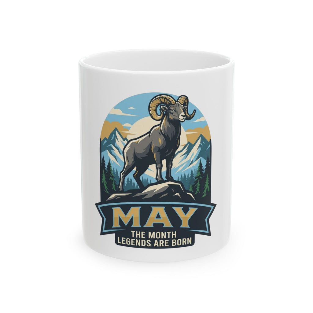 "May Legend" White Ceramic Mug