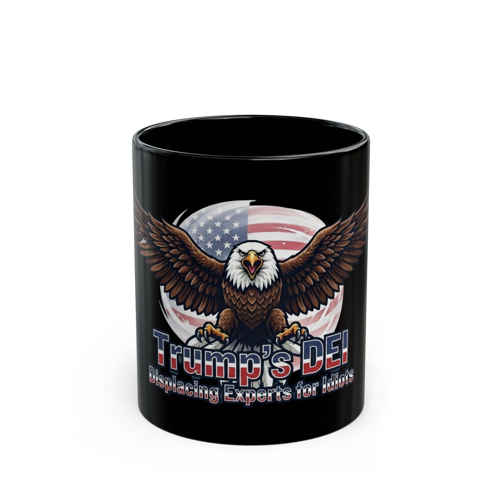 "Trumps DEI" Black Ceramic Mug