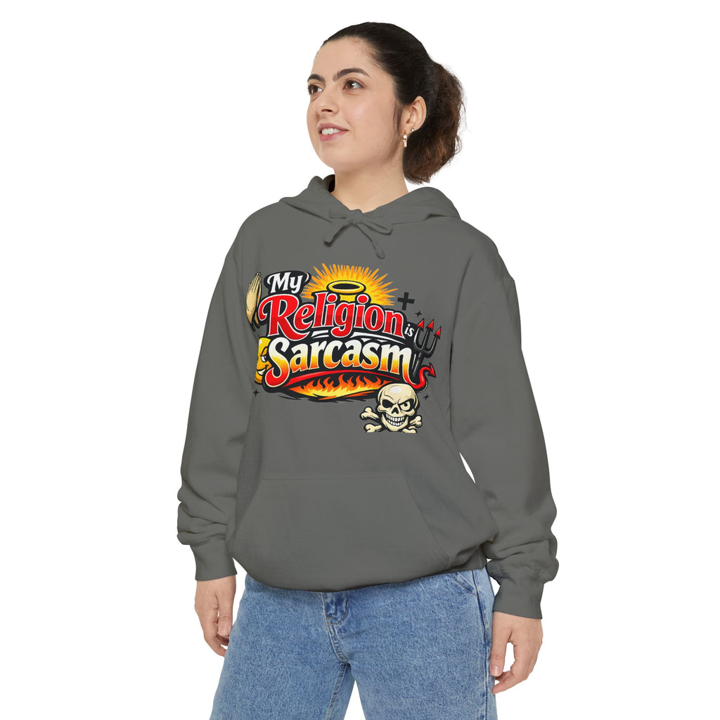Sarcasm is My Savior | Garment-Dyed Hoodie — AttitudeShirts