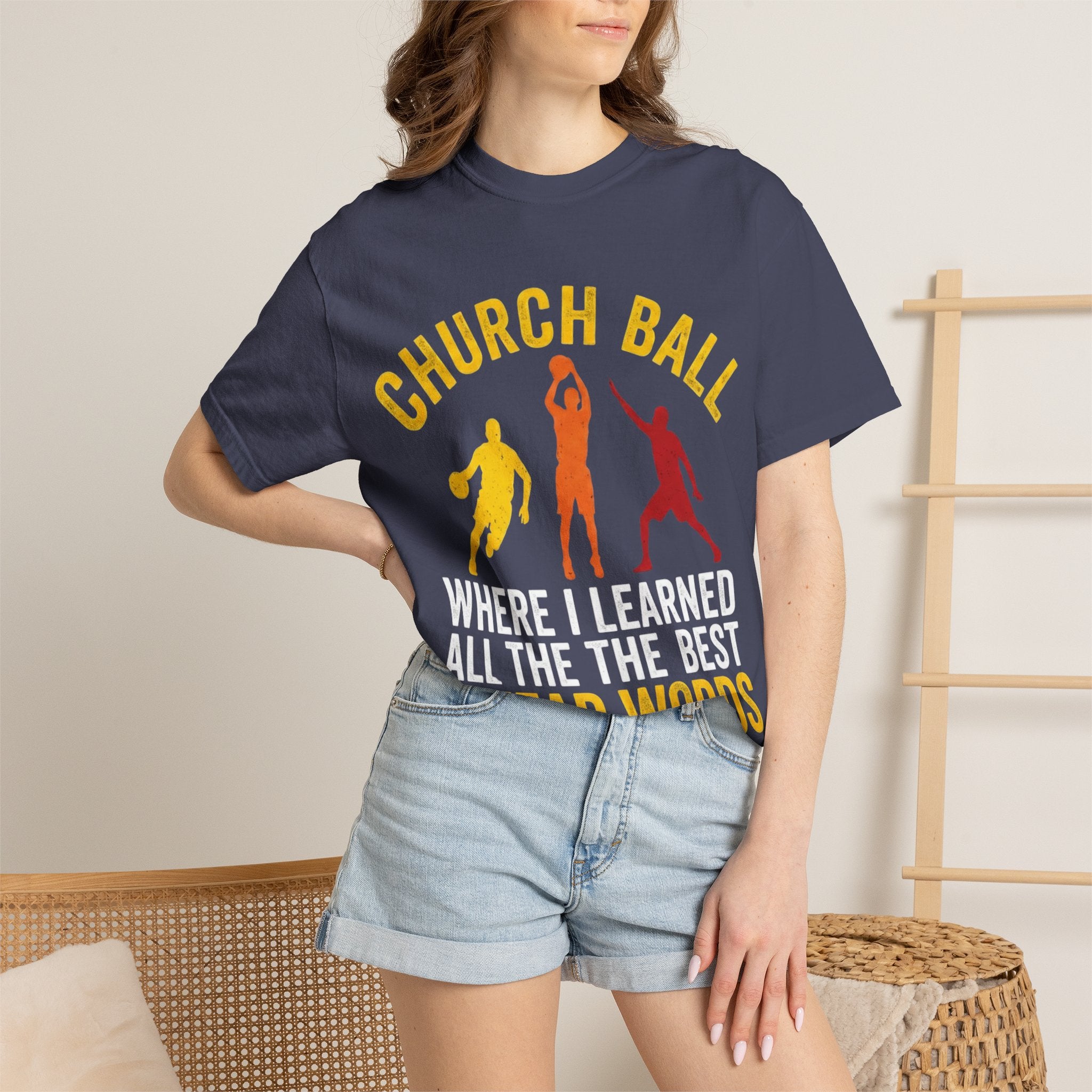 "Church Ball Swear Words" Unisex Garment-Dyed T-shirt