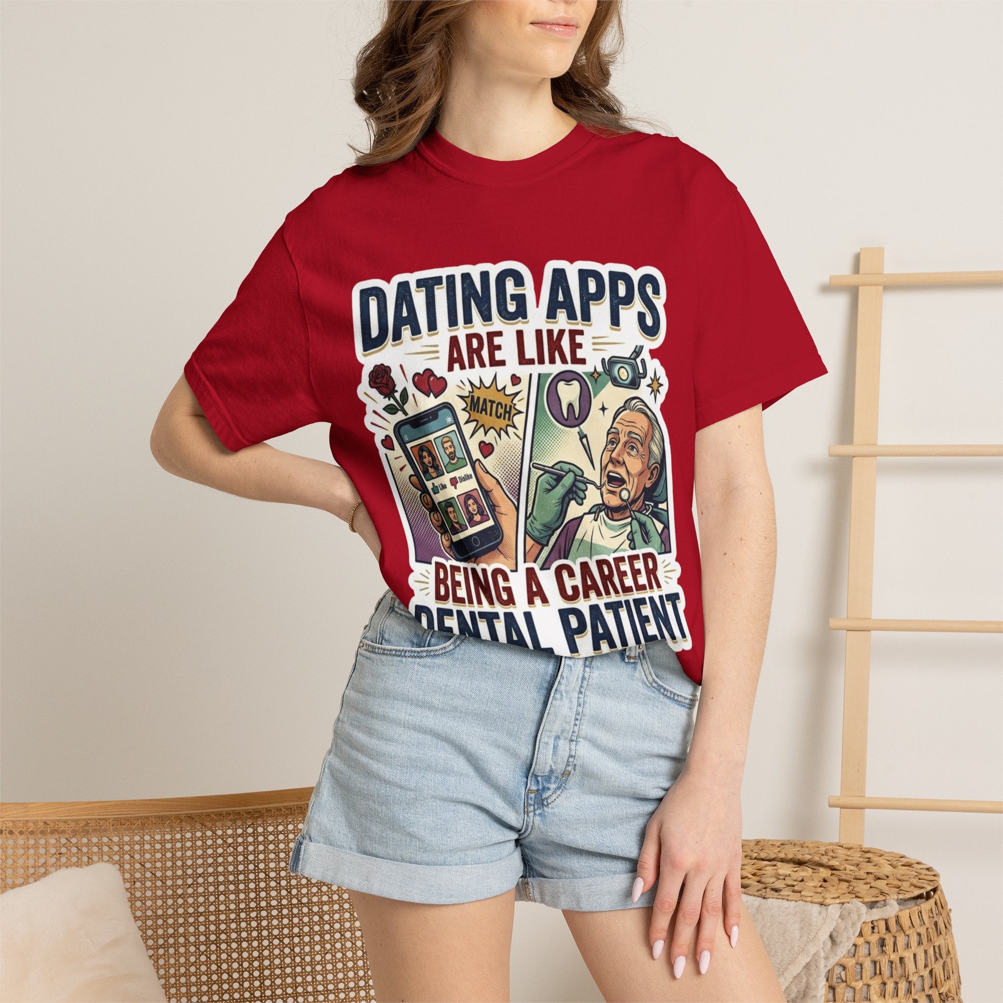 "Dating Apps" Unisex Garment-Dyed Tee