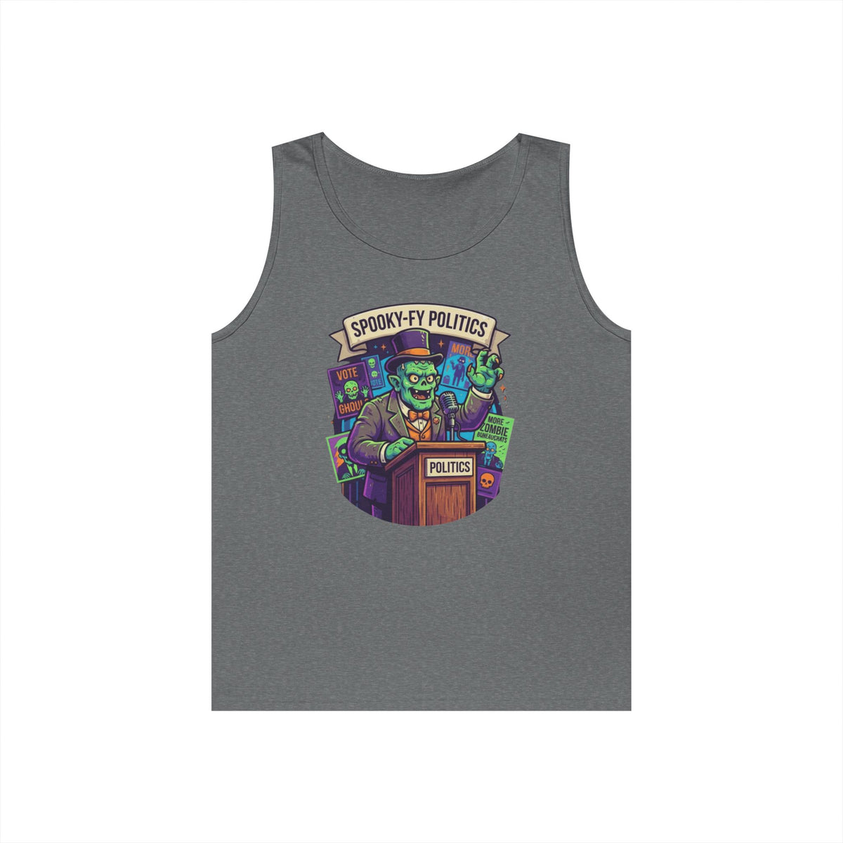 Color: Graphite Heather | Spooky-Fy Politics Tank Top