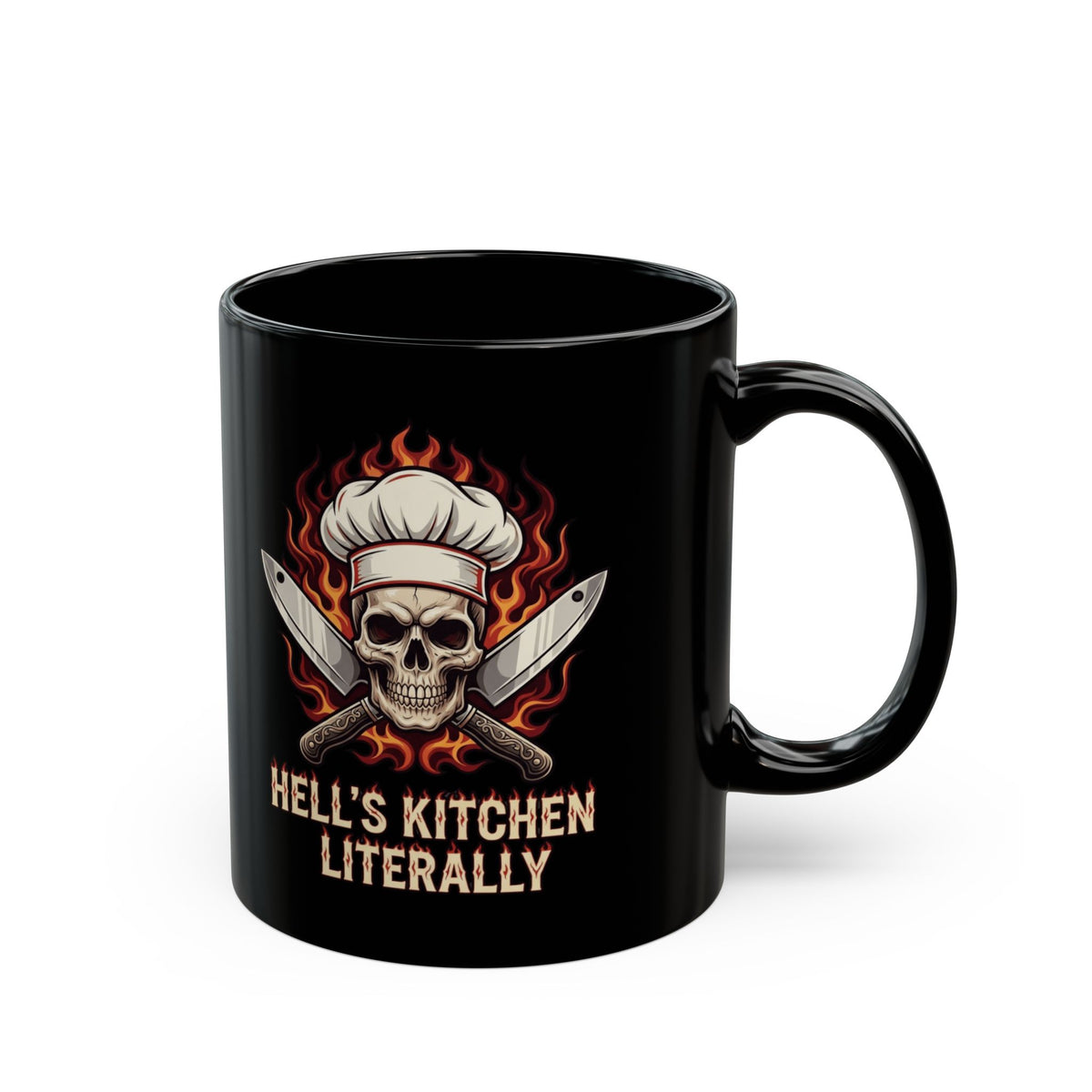 "Hell's Kitchen Literally" Black Ceramic Mug