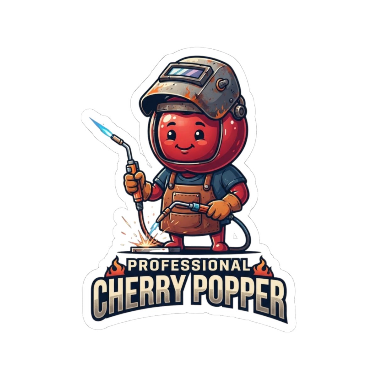 "Professional Cherry Popper" Sticker — Main