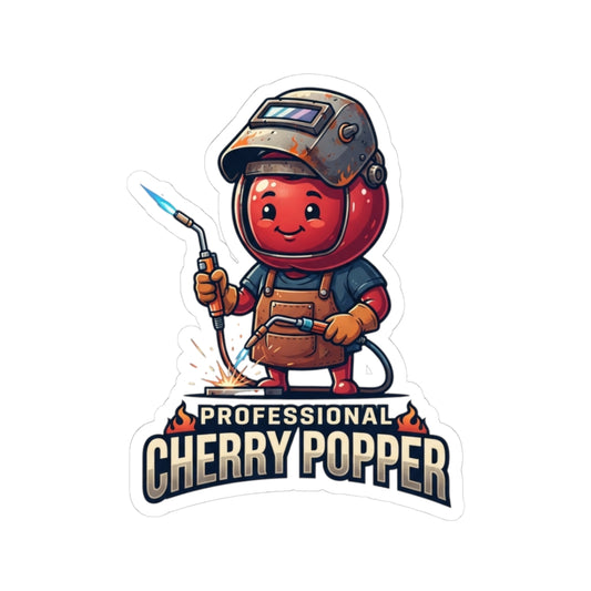 "Professional Cherry Popper" Sticker — Main