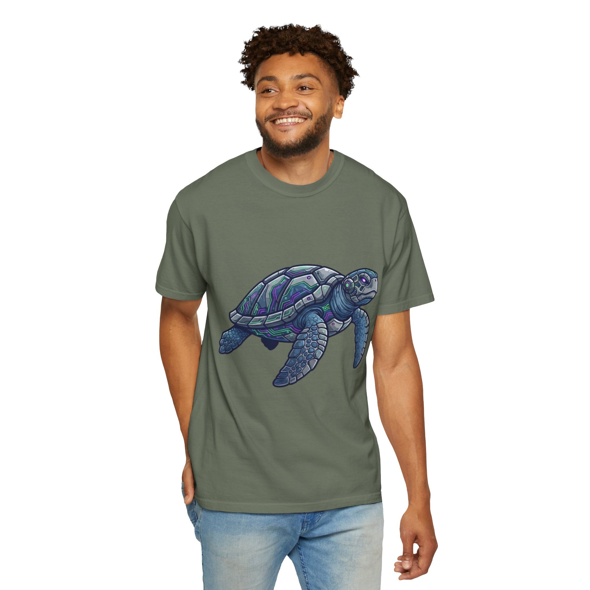 "Cyber Turtle" Unisex Garment-Dyed Tee