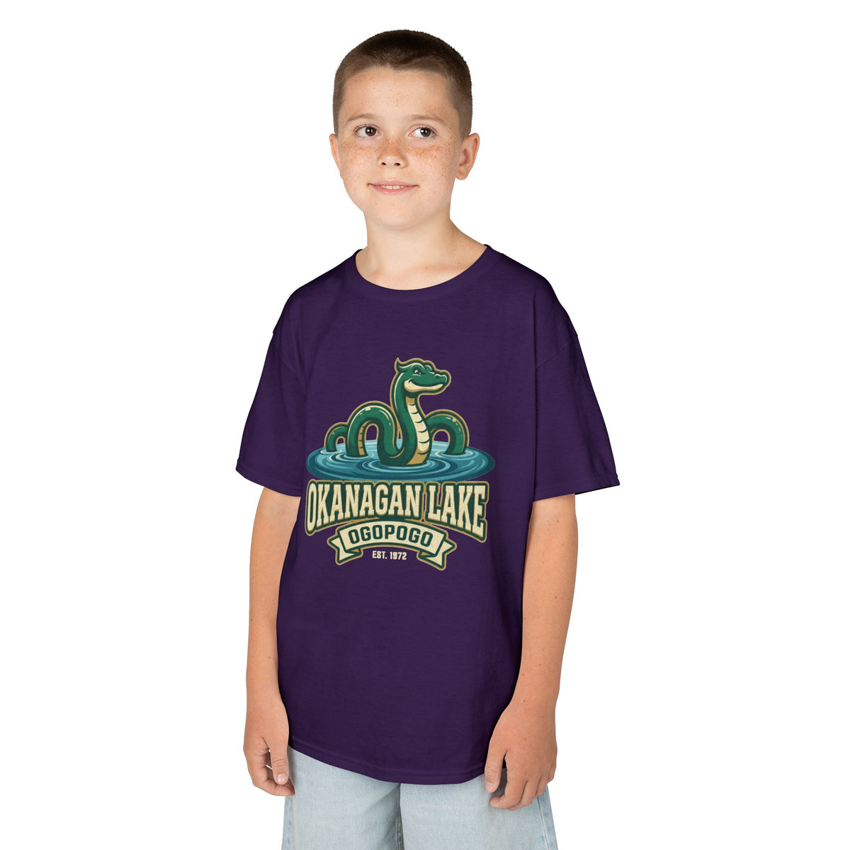 Color: Purple | Ogopogo (Canada) Kids Tee