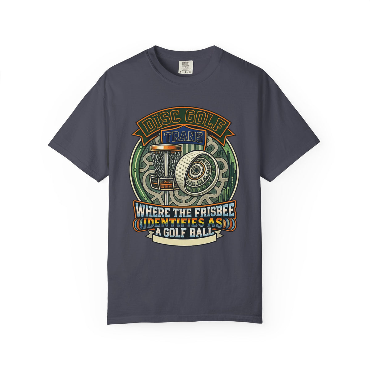 Color: Navy | Trans Golf Unisex Garment-Dyed T-shirt