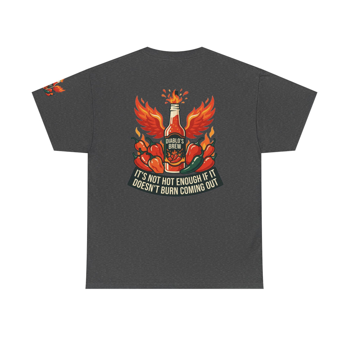 Color: Dark Heather | Burns Coming Out Premium Graphic Tee