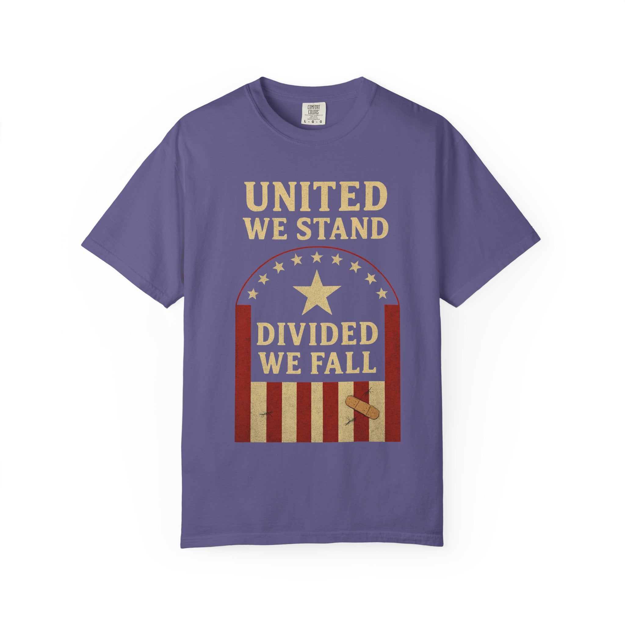 "Divided We Fall" Unisex Garment-Dyed T-shirt