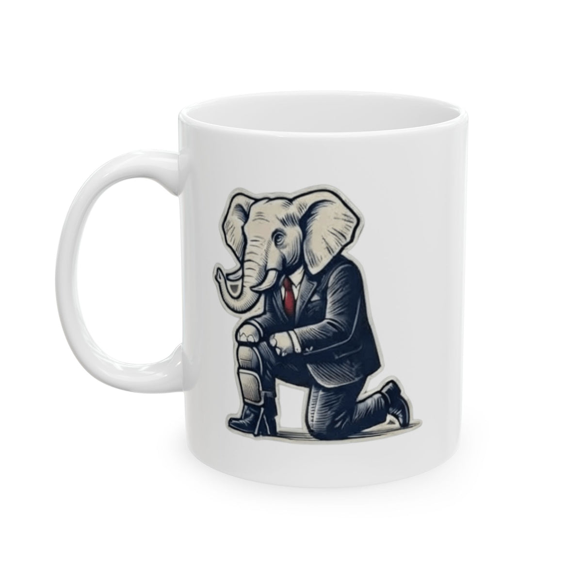 "The Knee Pad Caucus" White Ceramic Mug — Graphic