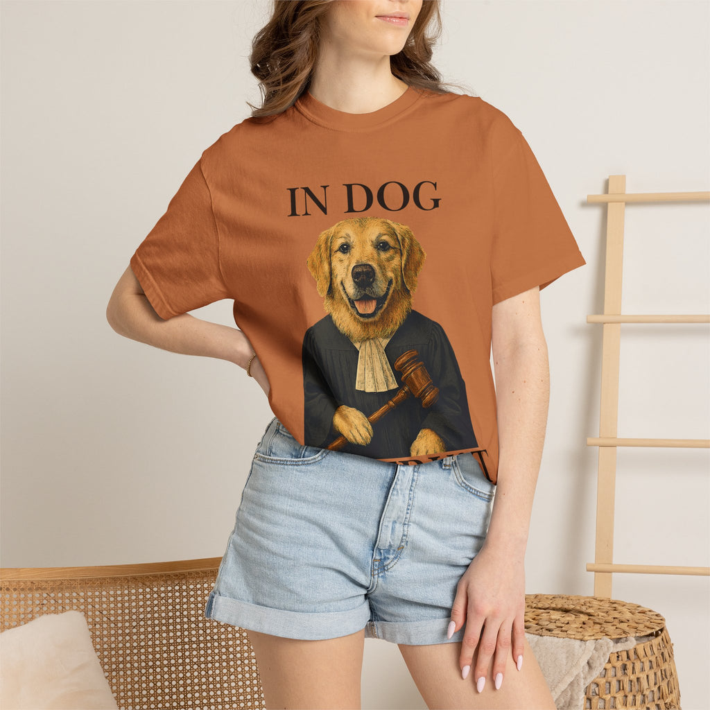 "In Dog We Trust (The Honorable Goldie)" Unisex Garment-Dyed T-shirt