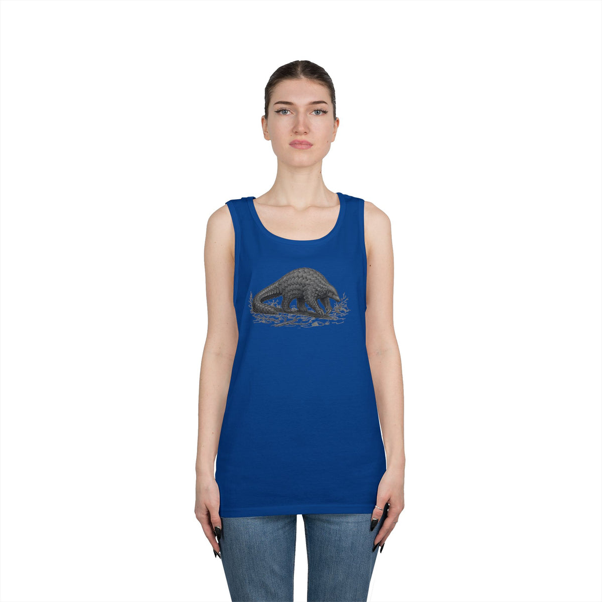 "Pencil Sketch Art Pangolin" Tank Top