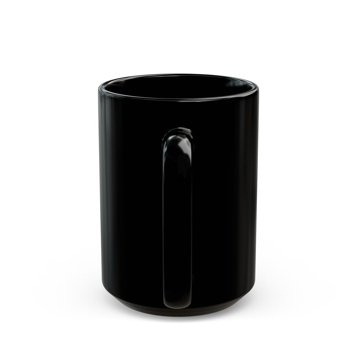 "DJ" Black Ceramic Mug
