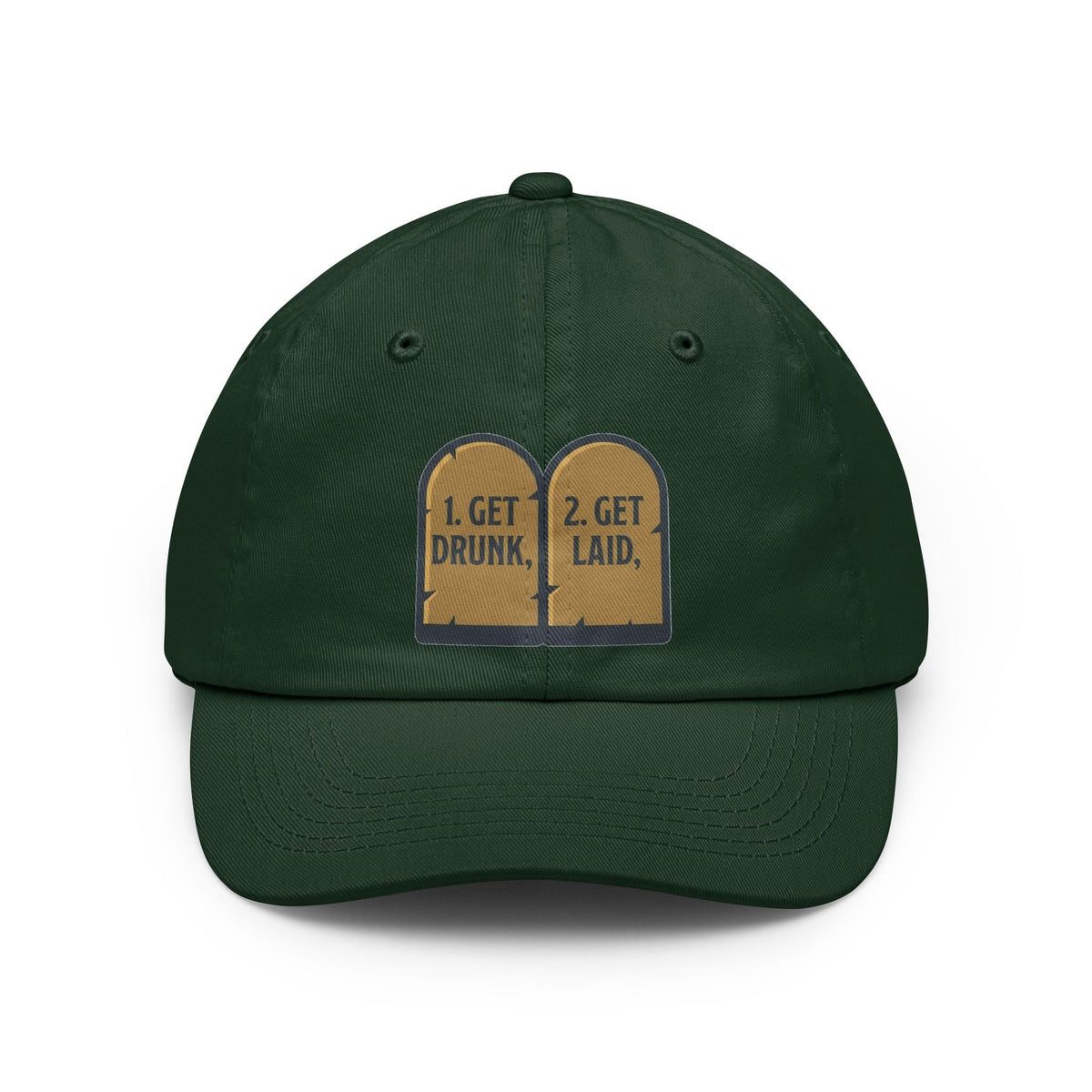 Color: Forest Green | 11th and 12th Commandment Dad Hat — -C