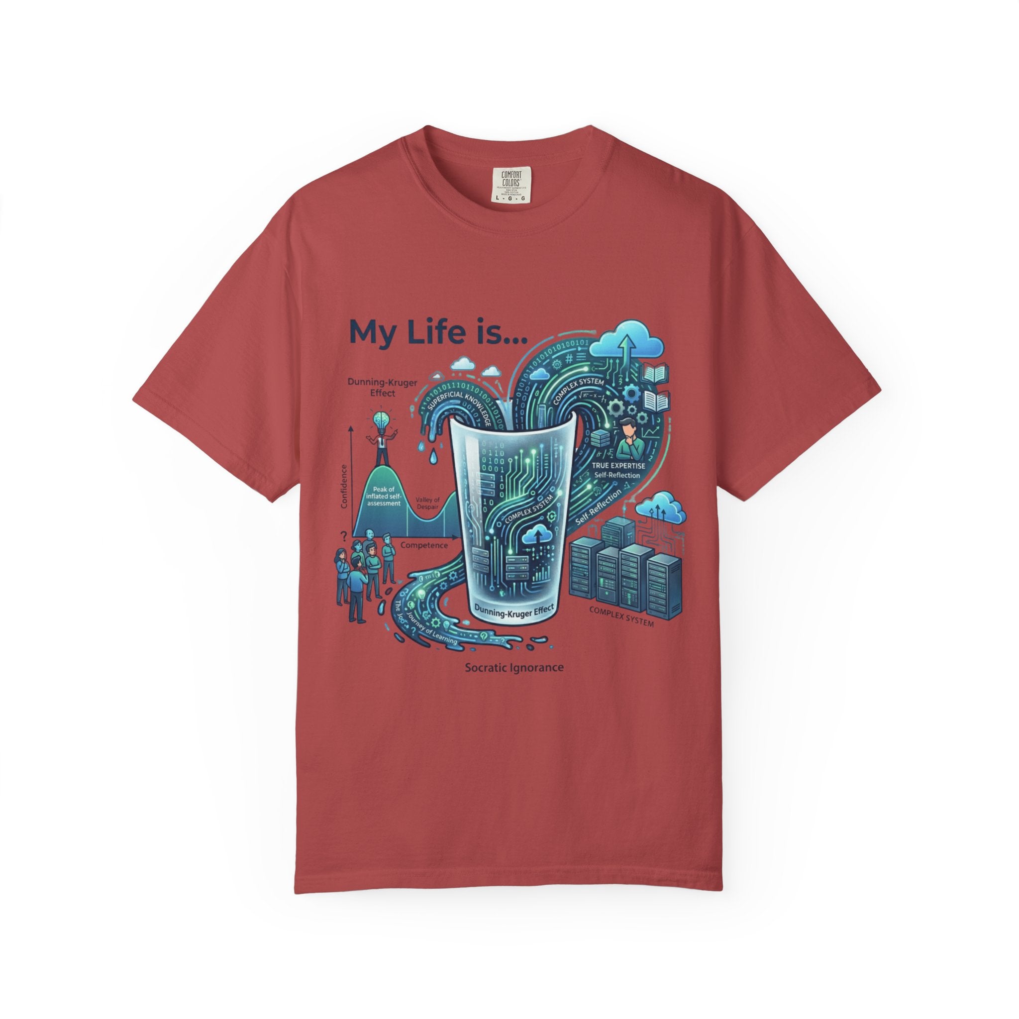 "Dunning Kruger" Unisex Garment-Dyed T-shirt