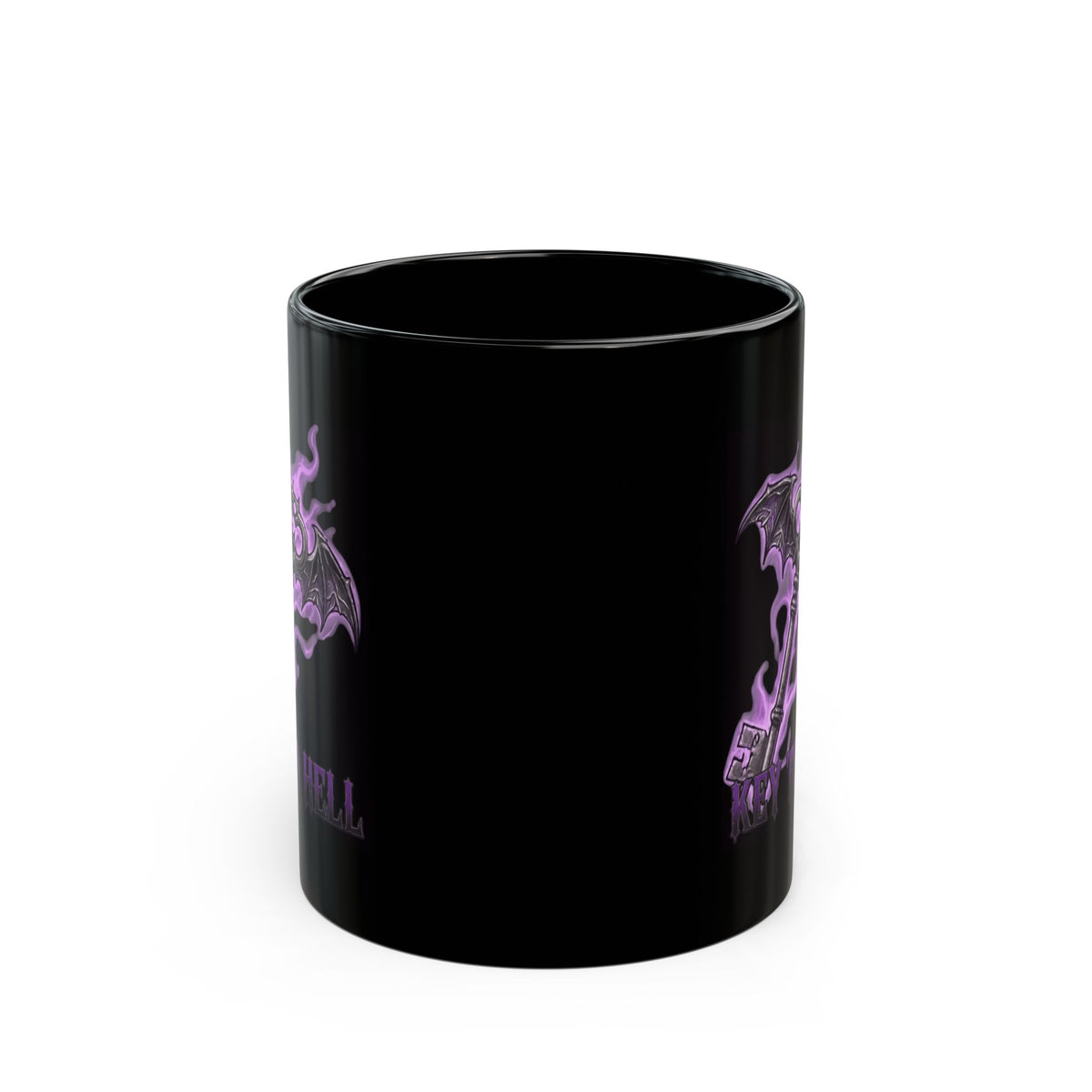 "Skeleton Key" Black Ceramic Mug