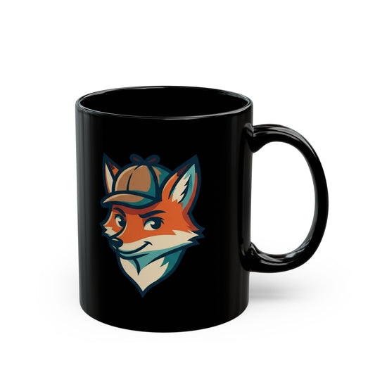 "Fox Credible" Black Ceramic Mug — Graphic