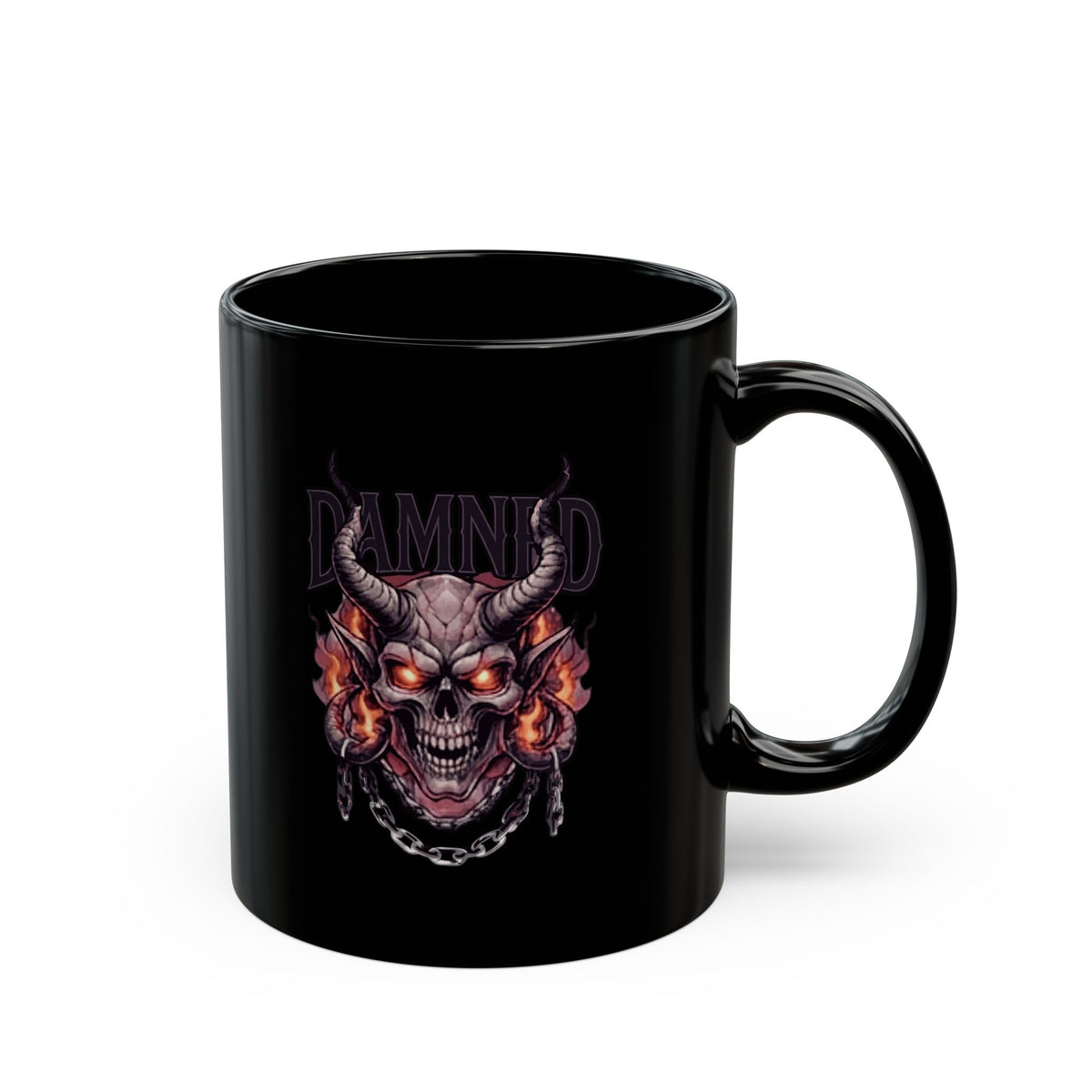 "Damned" Black Ceramic Mug