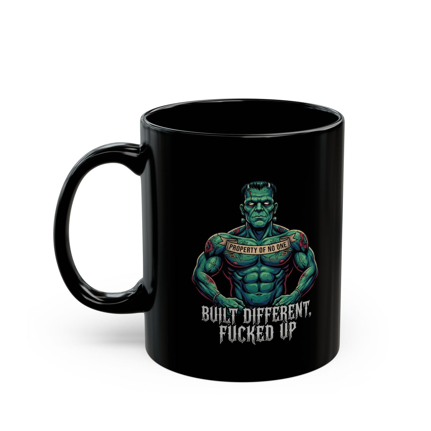 "Built Different" Black Ceramic Mug