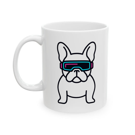 "Cool Pup" White Ceramic Mug — Graphic