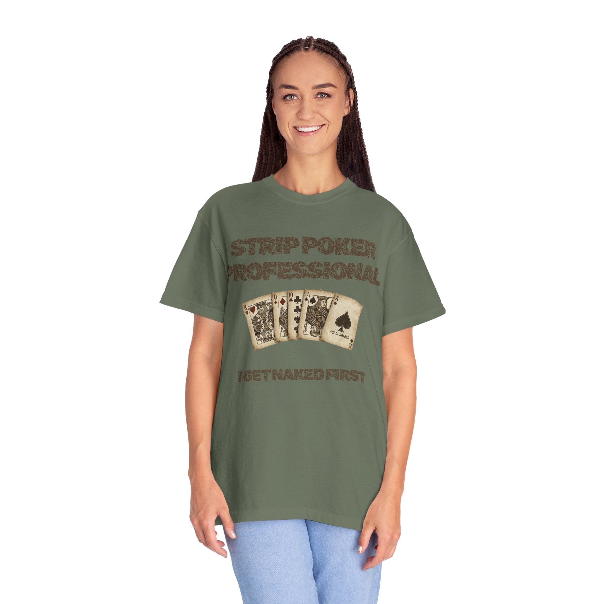"Strip Poker Professional" Unisex Garment-Dyed Tee