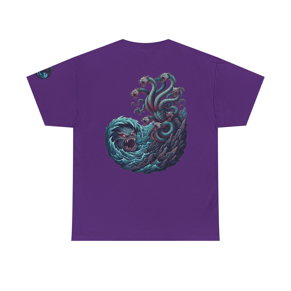 Color: Purple | Charybdis and Scylla (Greek Mythology) Premium Graphic Tee