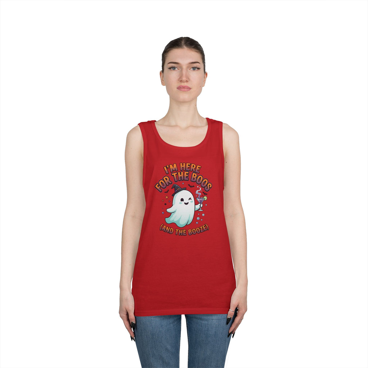 Color: Red | I'm Here For The Boos Tank Top