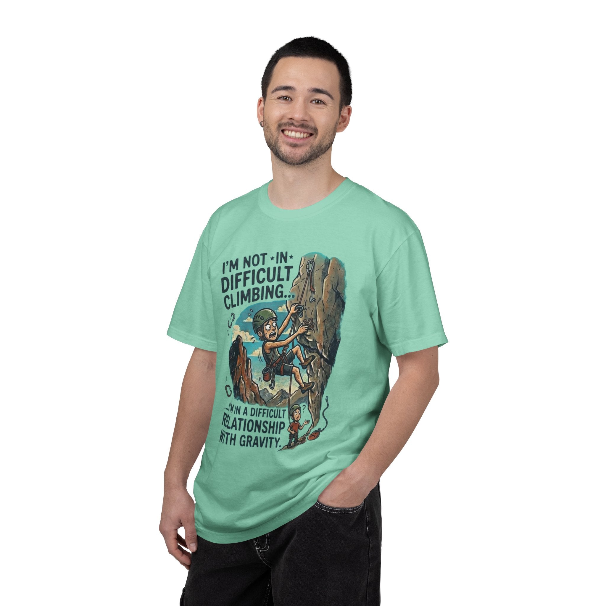 "Difficult Climbing" Unisex Garment-Dyed Tee