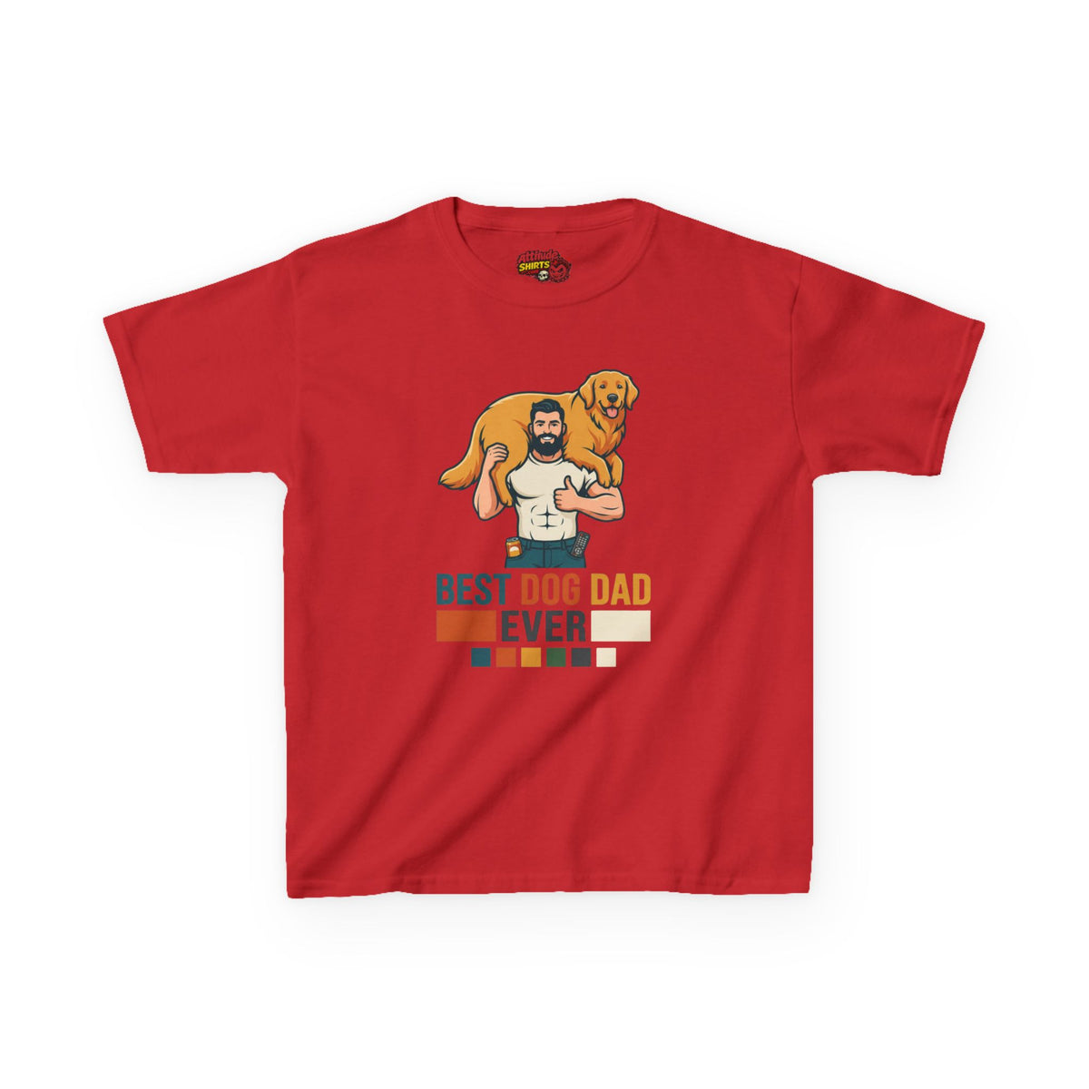Color: Red | Best Dog Dad Kids Tee