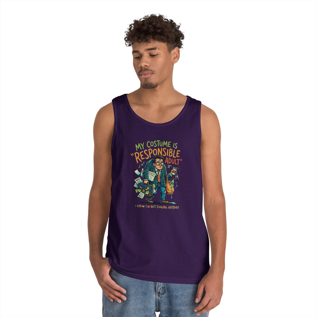 Color: Purple | Responsible Adult Costume Tank Top