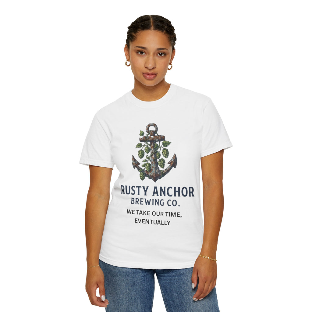 "Rusty Anchor Brewing" Unisex Garment-Dyed Tee