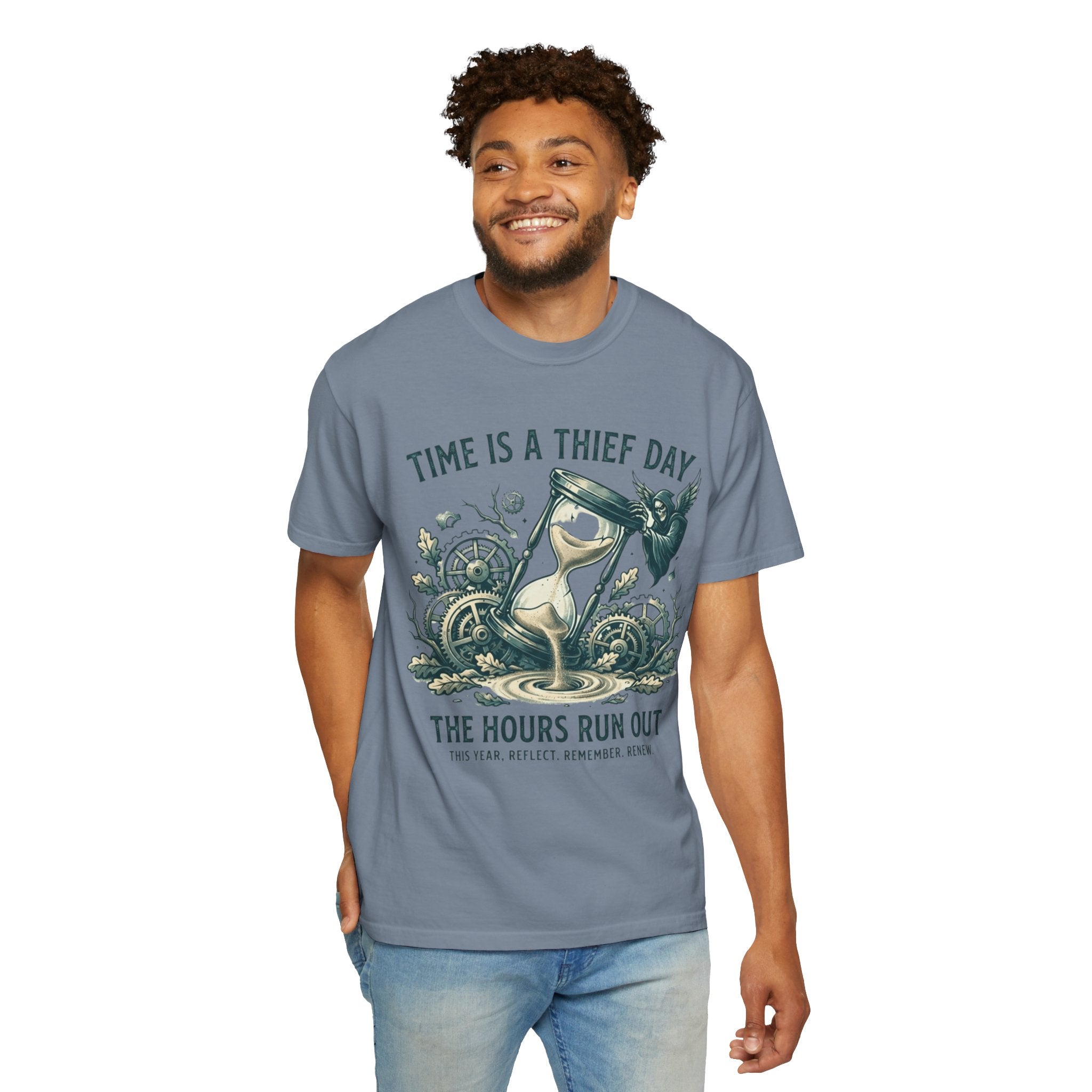 "Time is a Thief" Unisex Garment-Dyed Tee