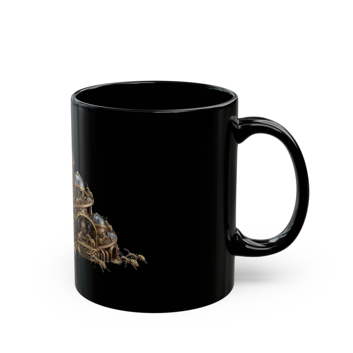 "Cyber Ants" Black Ceramic Mug