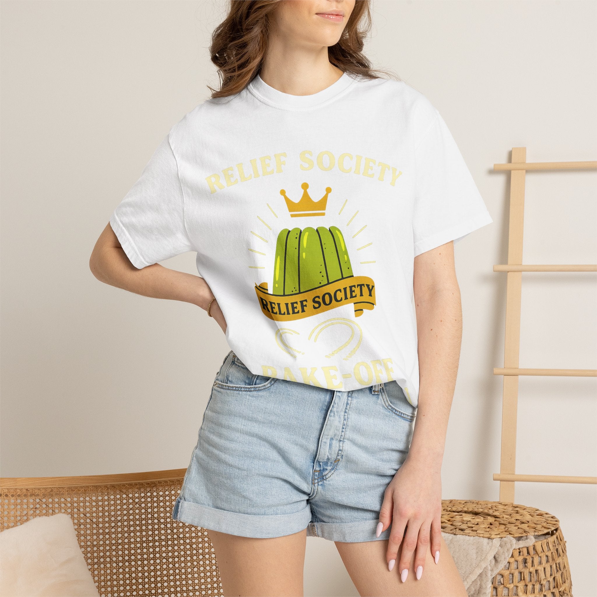 "Relief Society Bake-Off Champion" Unisex Garment-Dyed T-shirt