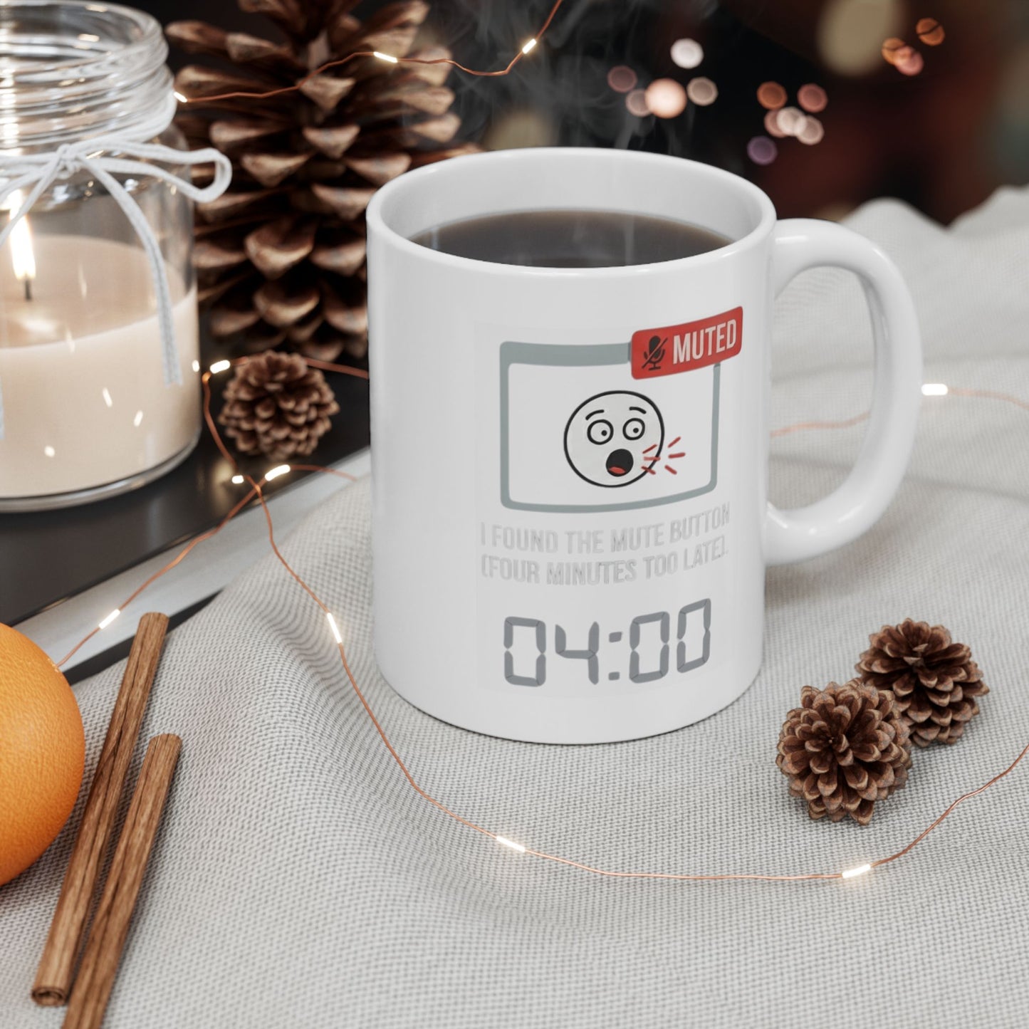 "I Found The Mute" White Ceramic Mug