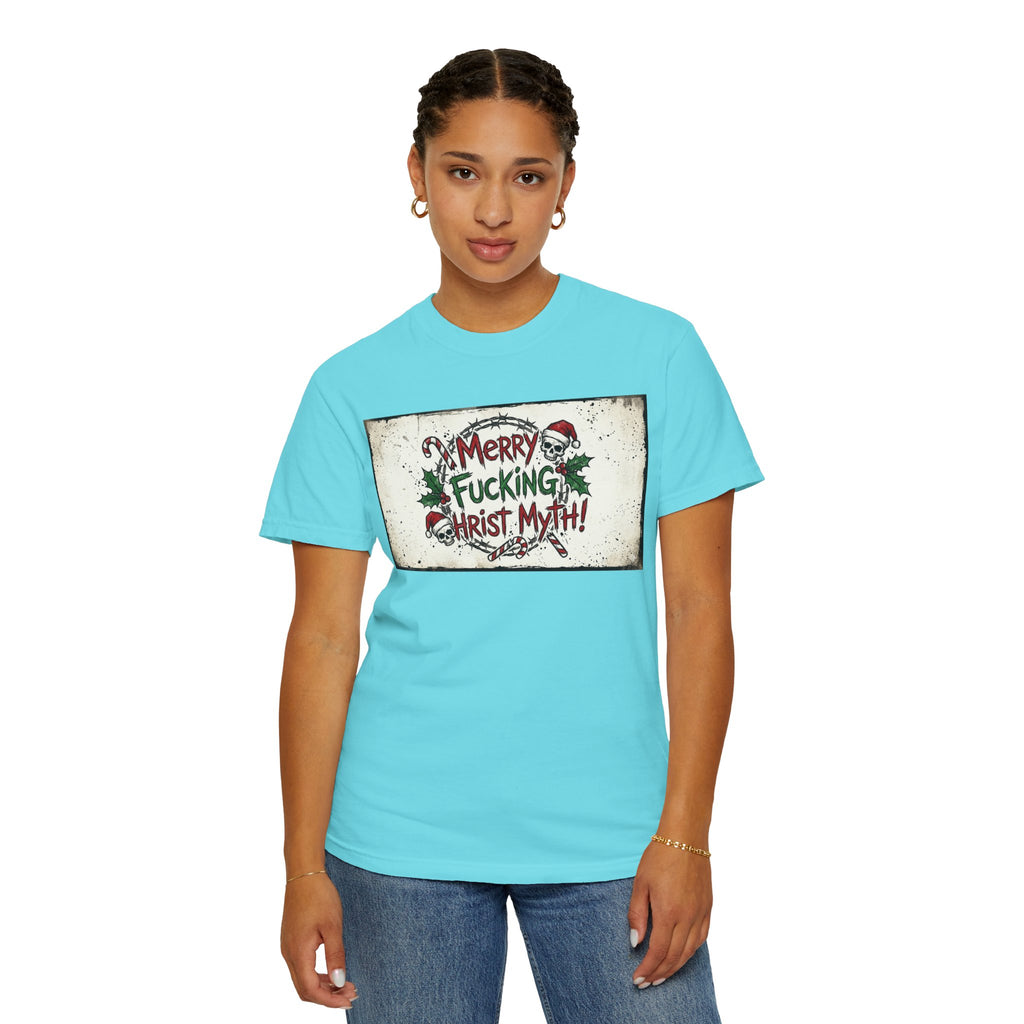 "MF Christ Myth 4" Unisex Garment-Dyed T-shirt